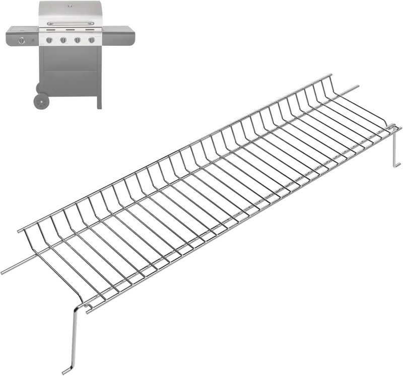 BBQration G467-0001-W1 Warming Rack Grill Parts for Charbroil Advantage 4 Burner 463344015 466344015, Grill Warming Rack Swing Away Grid for Charbroil Advantage 4 Burner Grill Replacement Parts - Image 1